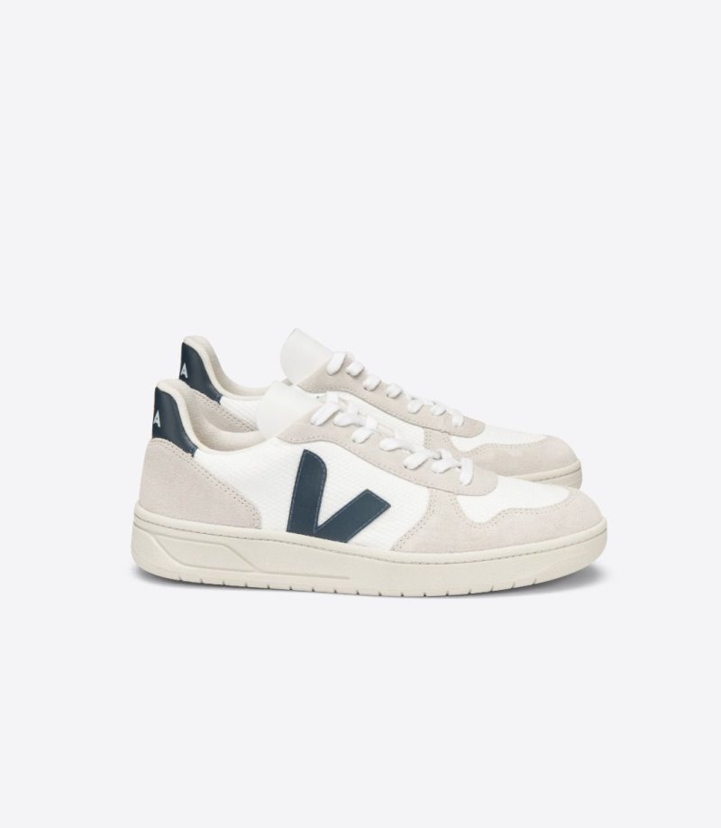 White / Navy Veja V-10 Vstore V-10 Bmesh Women\'s Sneakers | IE-262178