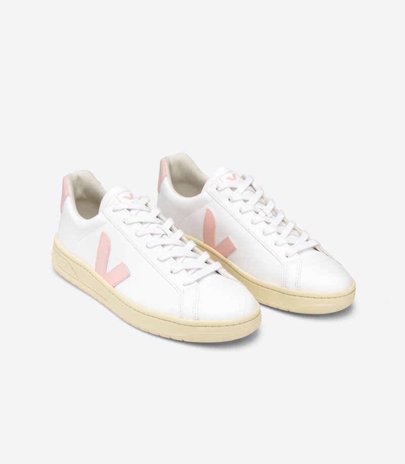 White / Pink Veja Urca CWL Women's Sneakers | IE-918104