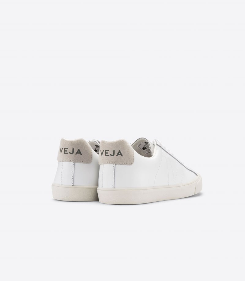 White Veja Esplar Leather Men's Sneakers | IE-105250