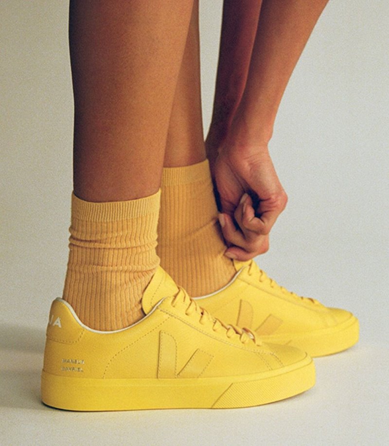 Yellow Veja Campo Veja X Mansur Gavriel Women's Sneakers | IE-699981