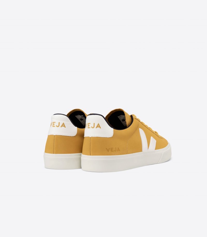 Yellow / White Veja Campo Nubuck Men's Sneakers | IE-443501