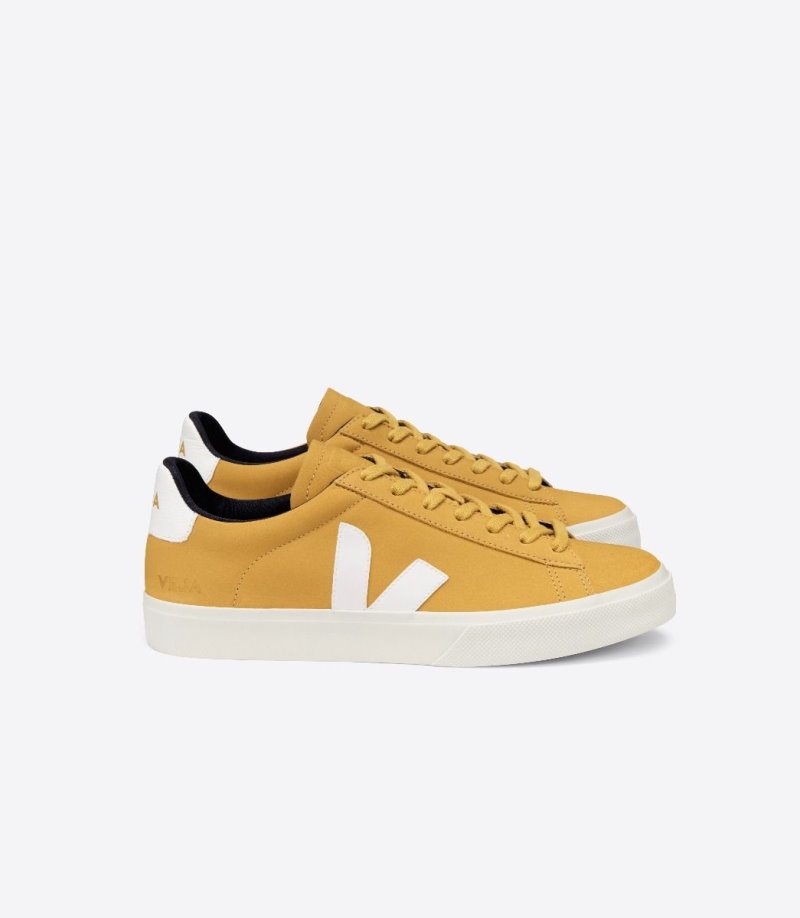 Yellow / White Veja Campo Nubuck Women\'s Sneakers | IE-691325