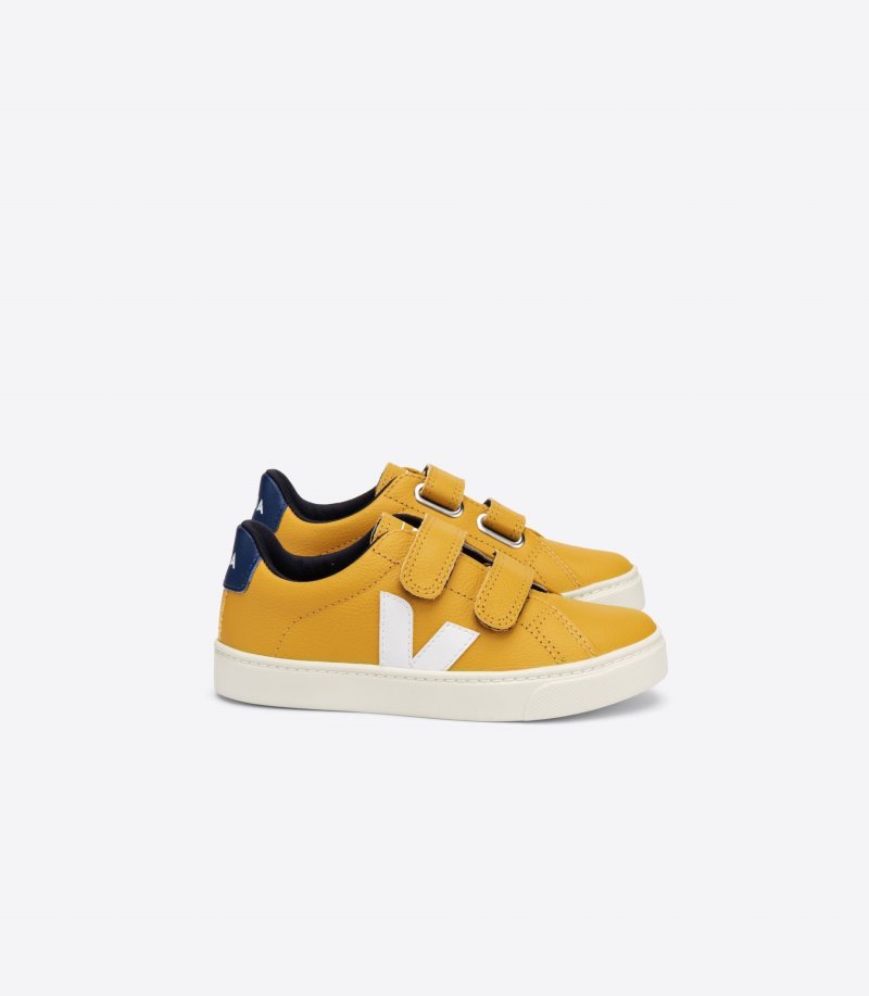 Yellow / White Veja Esplar Chromefree Kids\' Sneakers | IE-448226