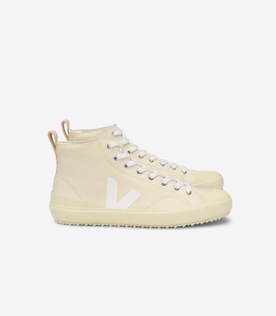 Beige / White Veja Nova Ht Canvas Men's Sneakers | IE-531595