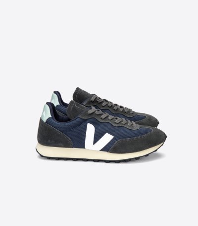 Black / Dark Blue Veja Rio Branco Alveomesh Women's Sneakers | IE-842471