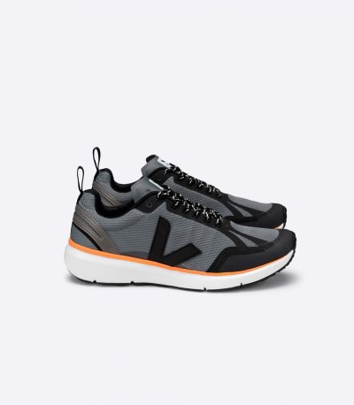 Black / Dark Grey / Orange Veja Condor 2 Alveomesh Women's Sneakers | IE-389186