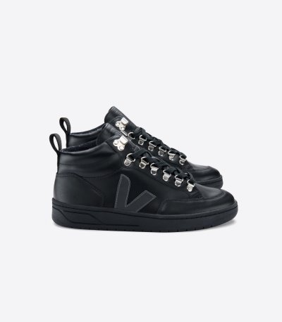 Black Veja Roraima Vstore Roraima Leather Women's Sneakers | IE-122068