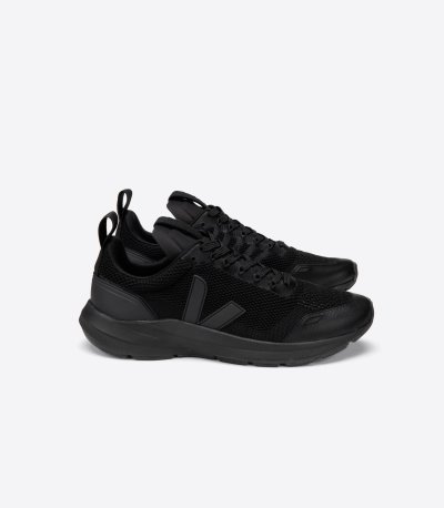 Black Veja V-knit Performance Runner V-knit Veja X Rick Owens Men's Sneakers | IE-648178