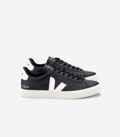 Black / White Veja Campo Chromefree Men's Sneakers | IE-614606