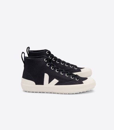 Black / White Veja Nova Ht Canvas Men's Sneakers | IE-178485