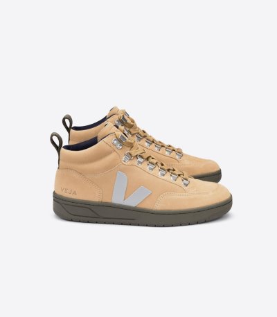 Brown / Olive / Grey Veja Roraima Suede Women's Sneakers | IE-869831