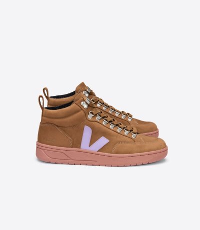 Brown / Purple Veja Roraima Nubuck Women's Sneakers | IE-657161