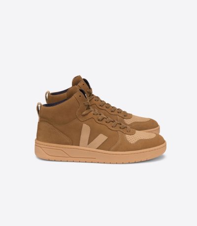 Brown Veja V-15 Nubuck Women's Sneakers | IE-316625