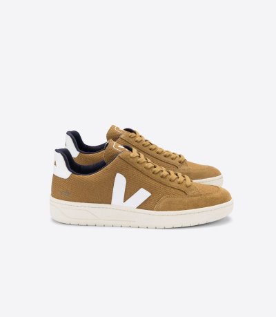 Brown / White Veja V-12 B-Mesh Women's Sneakers | IE-708393