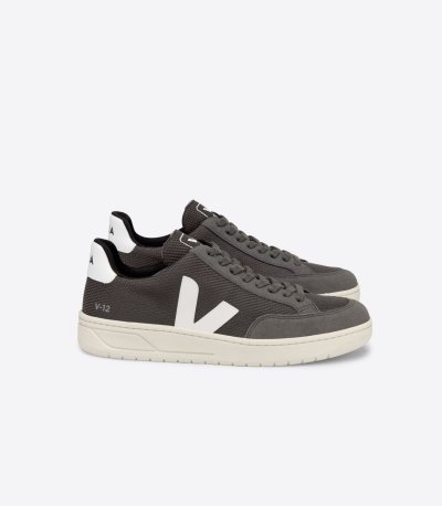 Chocolate / White Veja V-12 B-Mesh Women's Sneakers | IE-601704