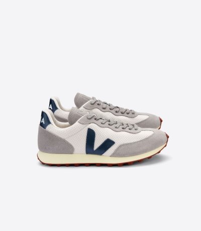 Navy / Blue / Grey Veja Rio Branco Hexamesh Gravel Men's Sneakers | IE-599434