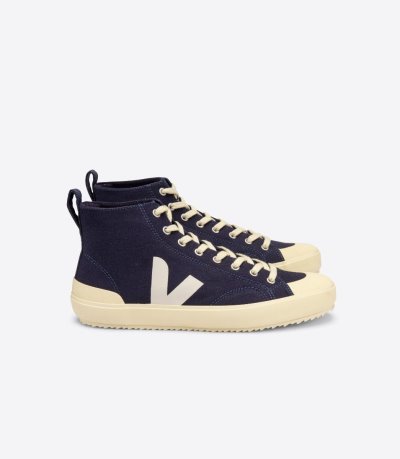 Navy Veja Nova Ht Canvas Men's Sneakers | IE-713840