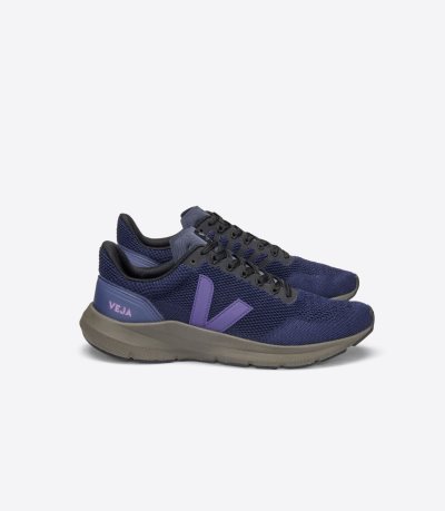 Purple / Dark Grey Veja Marlin V-knit Women's Sneakers | IE-332180