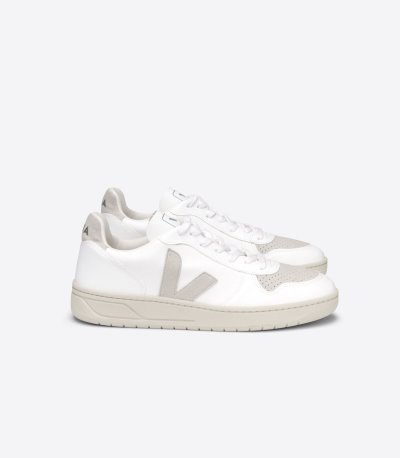 White / Beige Veja V-10 CWL Women's Sneakers | IE-508110