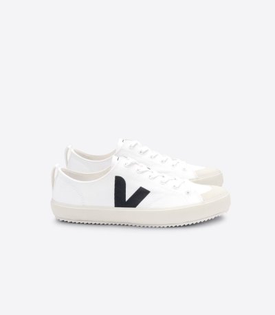 White / Black Veja Nova Women's Sneakers | IE-486092