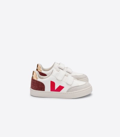 Veja v12 burgundy on sale white