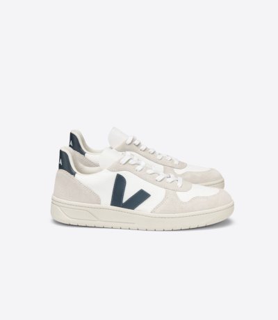 White / Navy Veja V-10 Vstore V-10 Bmesh Men's Sneakers | IE-455080