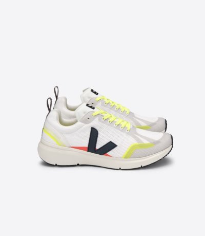 White / Navy / Yellow Veja Condor 2 Alveomesh Men's Sneakers | IE-207700