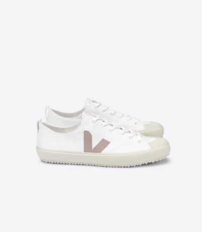 White / Pink Veja Nova Canvas Women's Sneakers | IE-801727